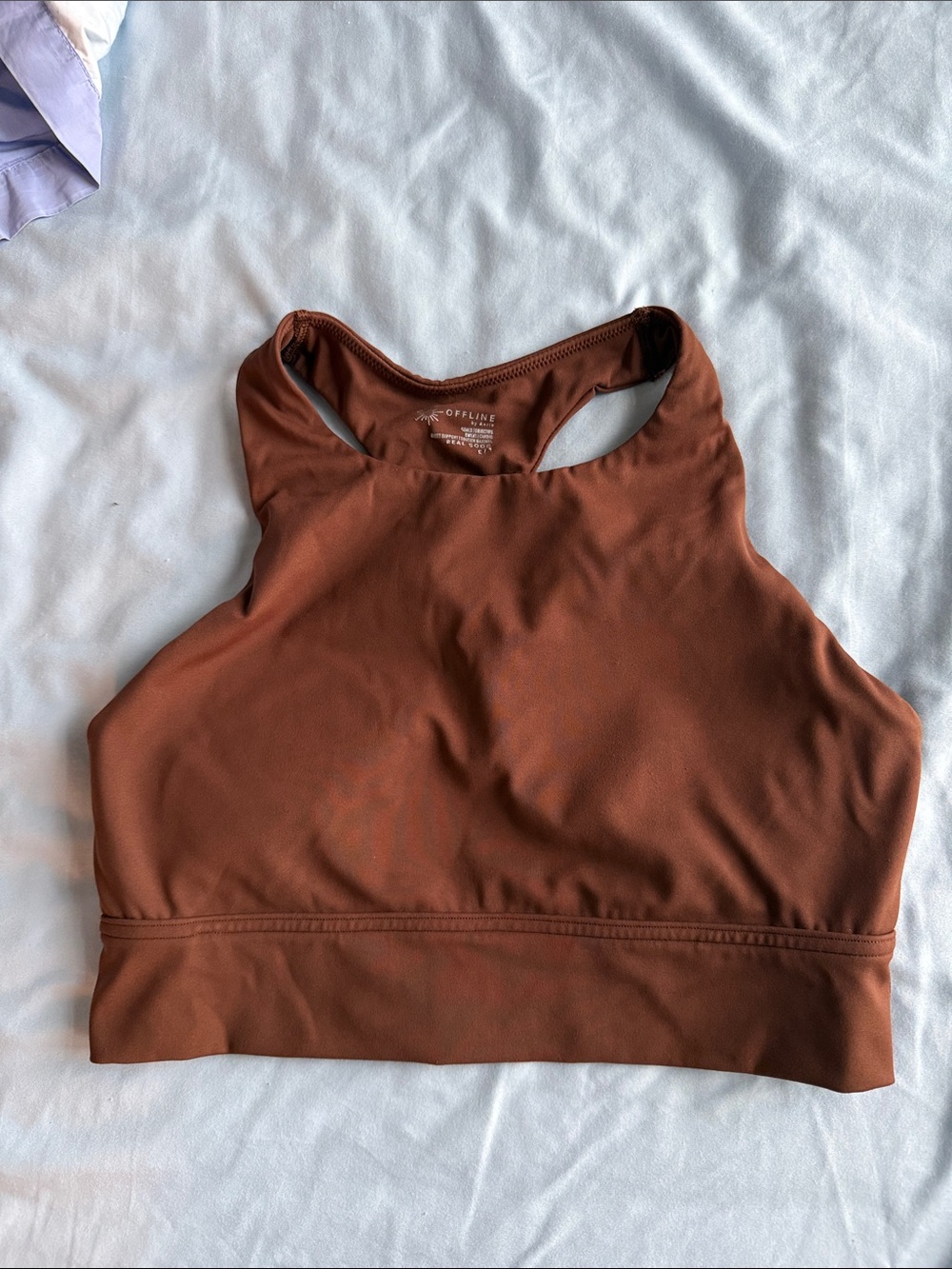 High-Neck Sports Bra — Rich Brown